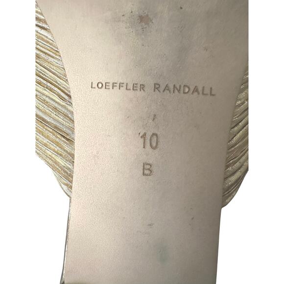 Loeffler Randall - Daphne Gold Bow Slide Sandal - Size 10B - Picture 8 of 10